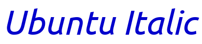 Ubuntu Italic fuente
